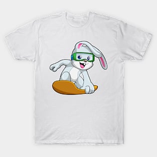 Bunny as Snowboarder with Snowboard T-Shirt